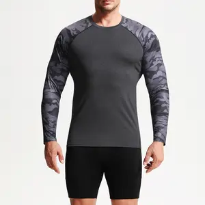 NELEUS 3 Pack Men's Camo Sleeve Compression Tees Quick-Dry Gym & Running Base Layers