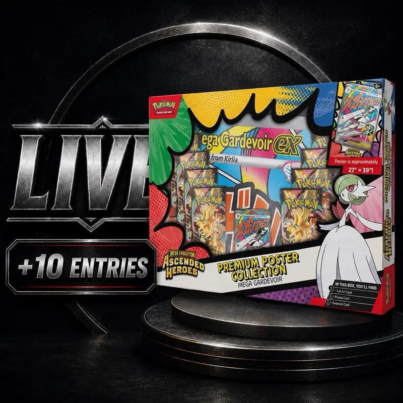 Ascended Hero’s Premium Poster Collection + ETB Chaos Rising Giveaway