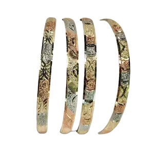 4 Set Bangle Bracelets Ladies Silver  Tricolor Design Comfortable Fit Versatile Style High-Quality Materials Standard Size Charm Bangle