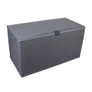 120gal 460L Outdoor Garden Plastic Storage Deck Box Chest Tools Cushions Toys Lockable Seat Waterproof