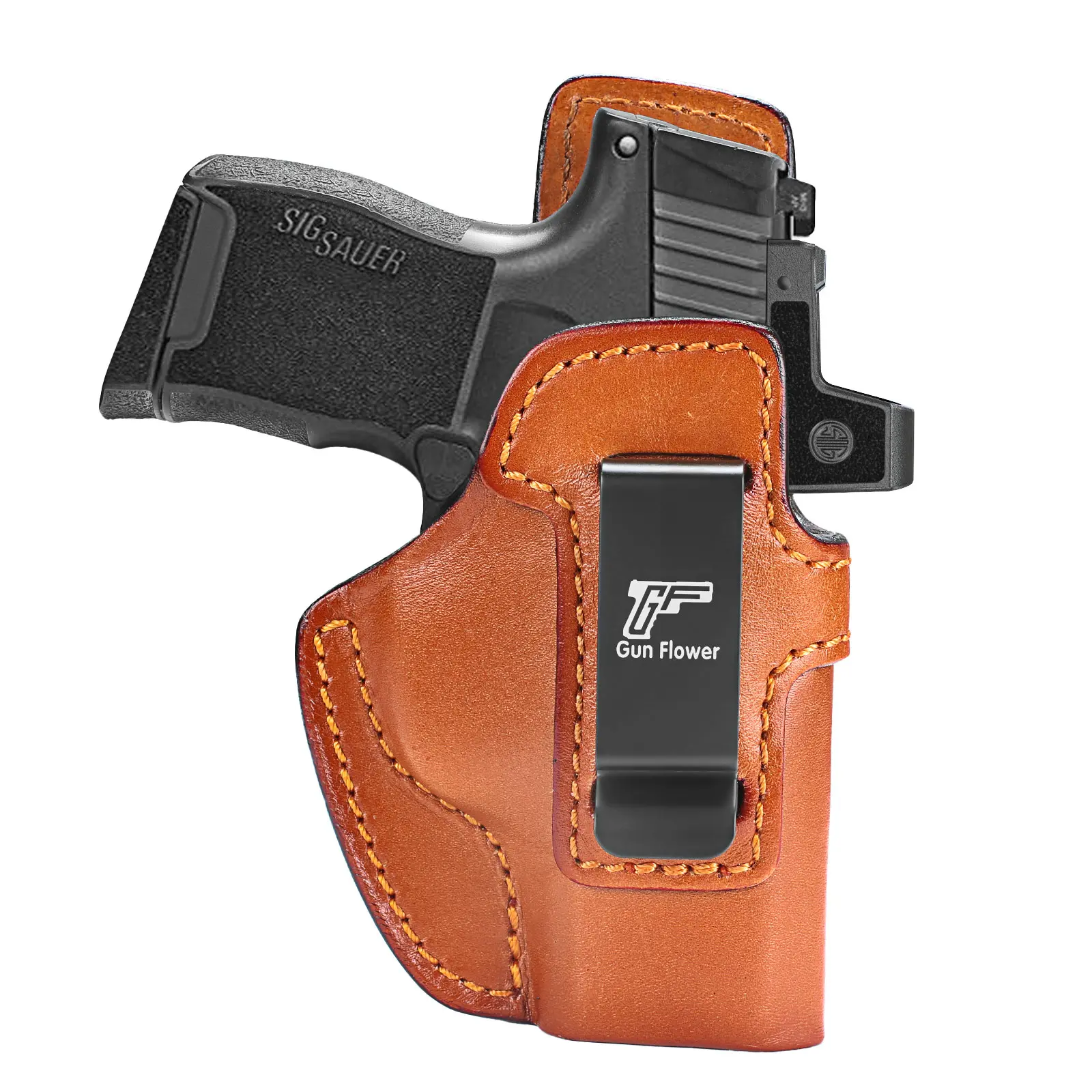 Premium Leather IWB Holster for SIG Sauer P365, P365X, P365 SAS & P365-380 – Optic Cut, Right-Handed Appendix Carry, Fits 1.5"-1.75" Belts – Brown, competition,dealsforyoudays