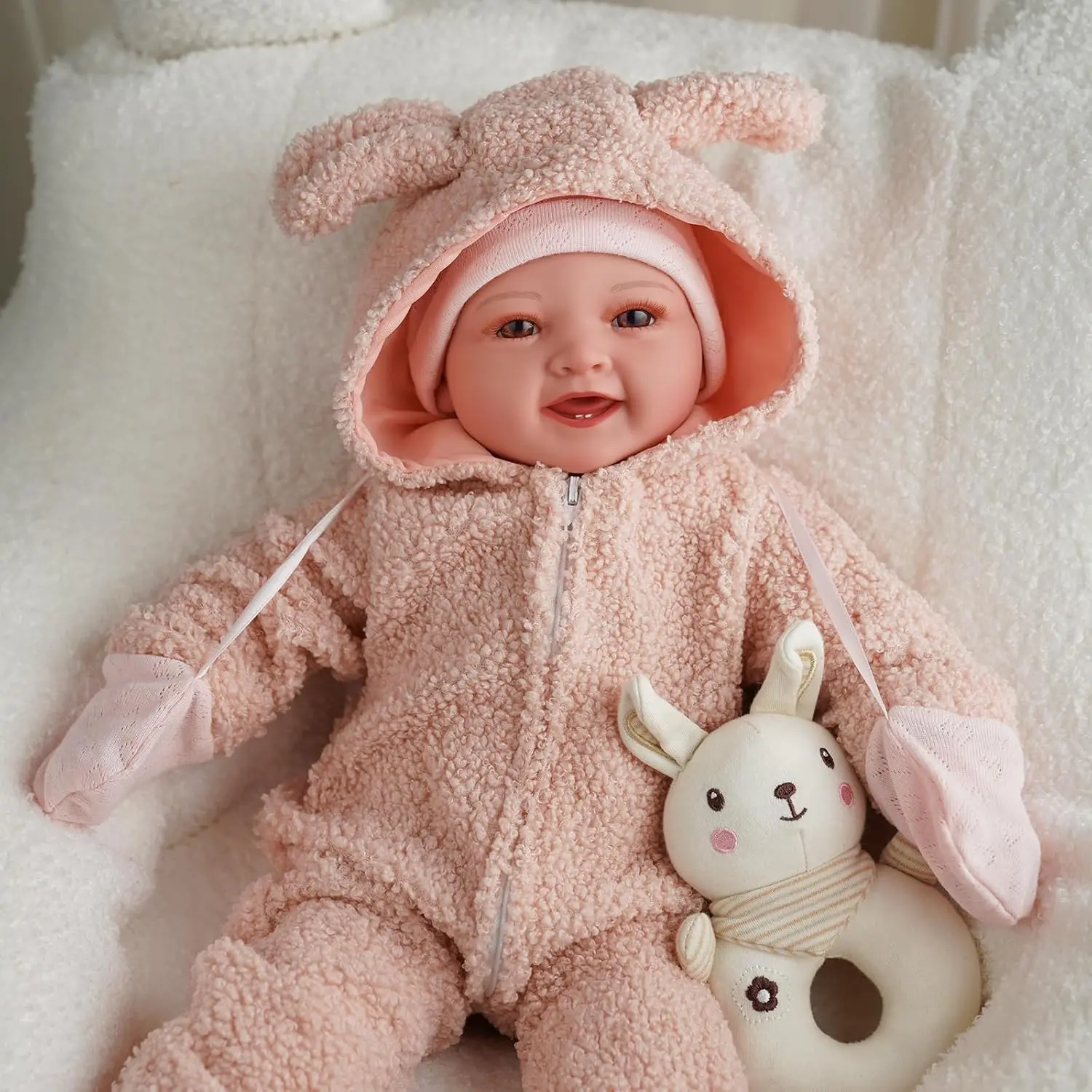 #Summervibes#DealsForYouDays BABESIDE Baby Dolls 17/20inch Large Realistic Cute Soft Body Baby Doll Set for 3+ Years Old Children Perfect Christmas Birthday Gifts Collectibles No Rabbit Dolls