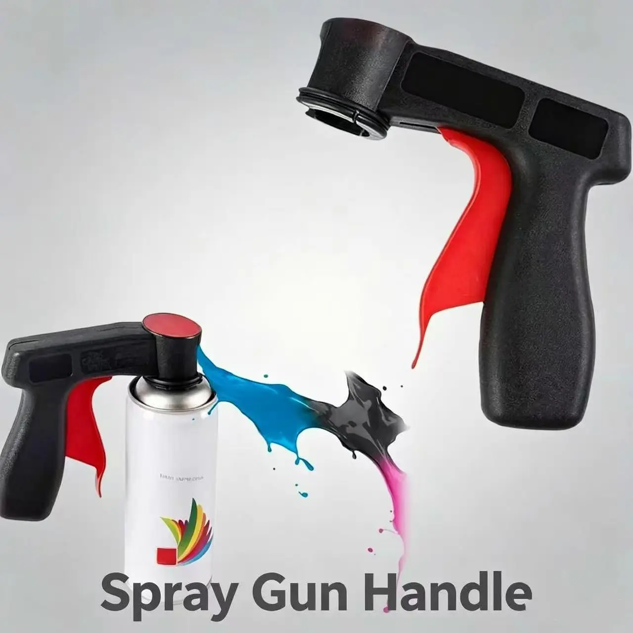 MOORAD Full Hand Grip Spray Can Trigger Handle - Paint Spraying Tool, Fast Can-to-Can Conversion, Reusable for Automotive Body Repair, Supports More Cans
