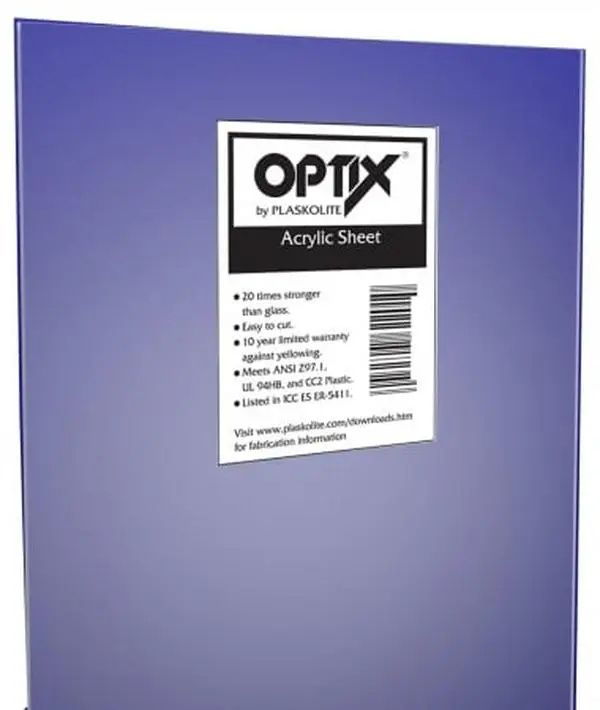 Plaskolite 11G0018A 10-Pack Acrylic Safety Glazing Panels (18in x 24in) - 20x Stronger Than Glass, Easy Handling, 10-Year Non-Yellowing UV-Stable Coated, UV Stabilization, Home Improvement Building Supply