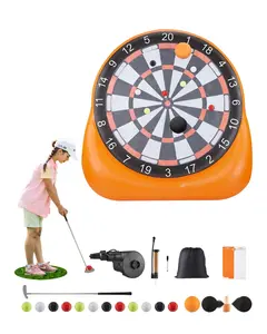 Inflatable Soccer Darts Board Over Six Feet Tall With Four Kick Balls And Included Pump For Quick Inflation, Ideal Outdoor Backyard Party Toy Or Indoor Play, Durable Vinyl Construction, Portable, Easy Setup, Great Family Fun