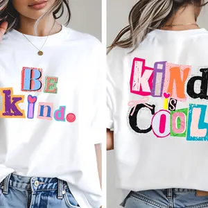 Be Kind T-Shirt, Retro Hand Drawn Motivational Shirt, Teacher Positive Affirmations Tee, Mental Health Counselor Tee