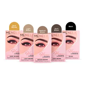 MENELA Brow Tint Kit  Shades of Henna with Bamboo Extract (2.5g) + Fixer (15ml) – Easy Eyebrow Dye for Natural, Defined Look