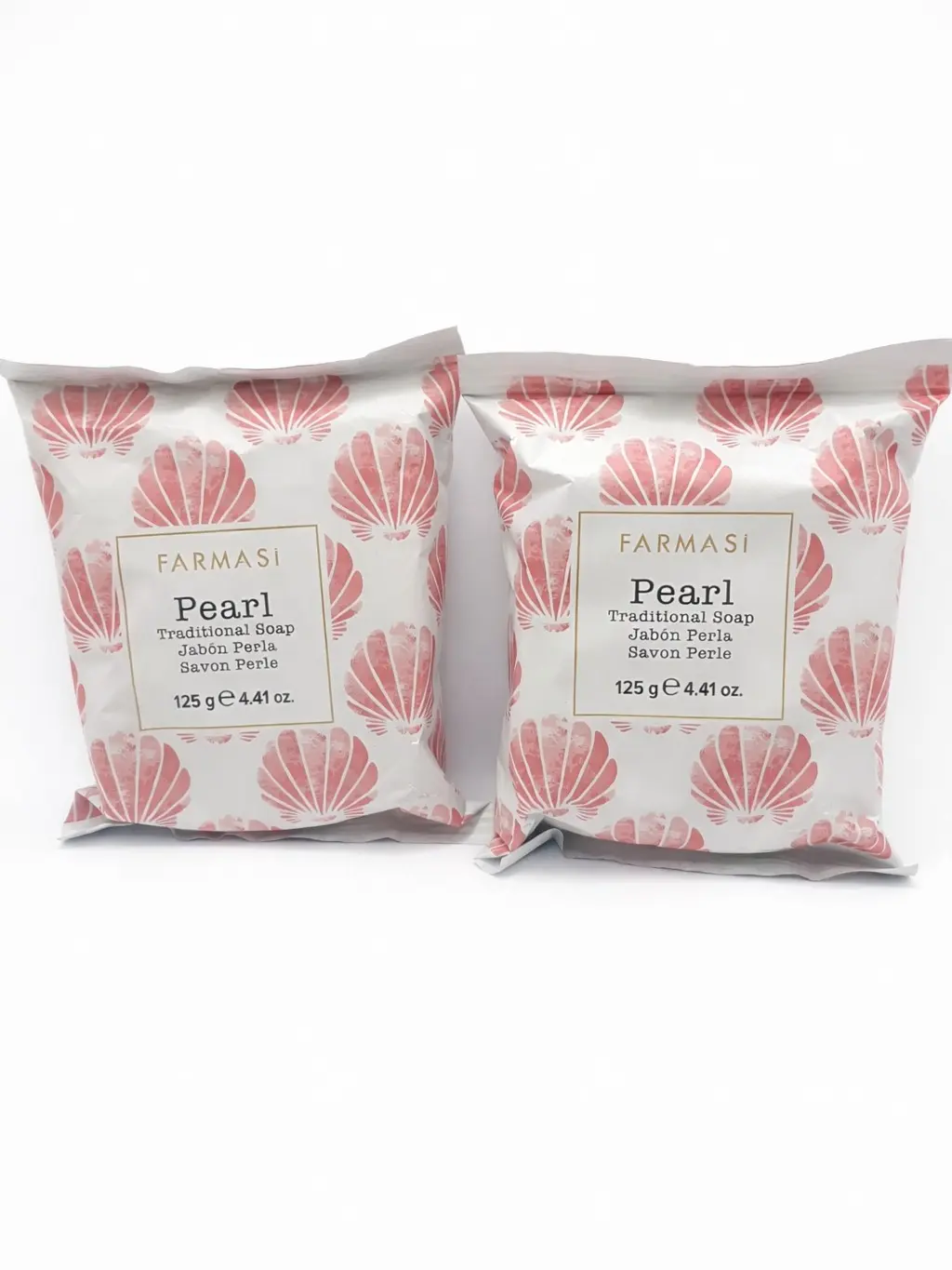 Farmasi Pearl Traditional Bar Soap 125g - Set Of 2 Classic Pearl Design for Versatile Skin Cleansing & Luxurious Feel Body Care Daily