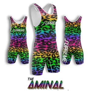 THE AMINAL (supreme glo) Wrestling Singlet, colorful, cool, custom, glow in the dark singlet