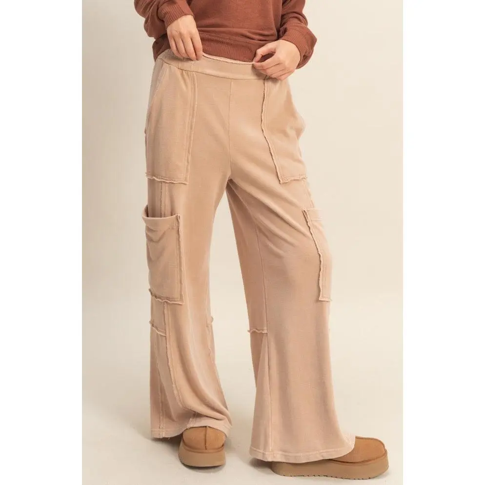 Taupe Oversized  Cargo Joggers