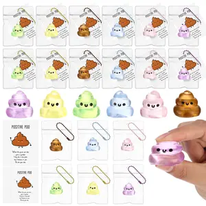 Graduation Gift Funny Inspirational Stress Balls with Support Card Positive Relief Prank Colorful Poop Pickle Ball Kawaii Squishies for Office Employee Coworker Friends Teacher