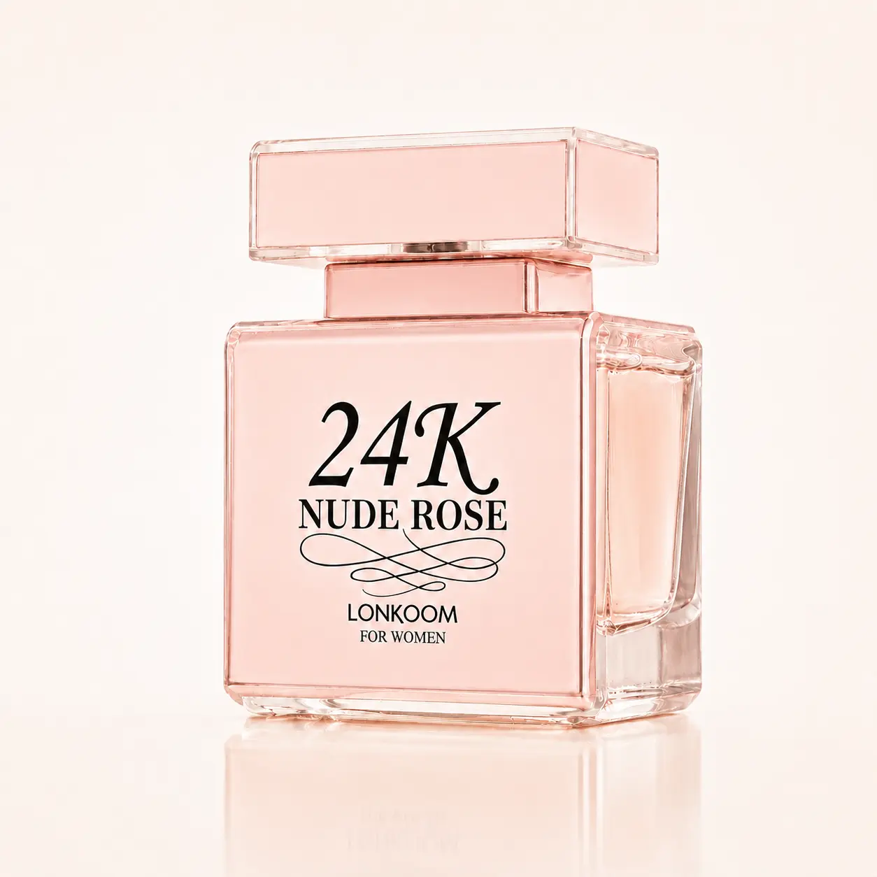 Lonkoom 24K Nude Rose Perfume for Women, 100mL | Sweet Pea, Rose & Musk Floral Perfume