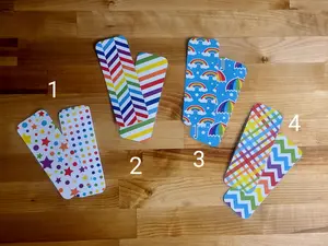 Double-sided Laminated Rainbow Colored Bookmarks