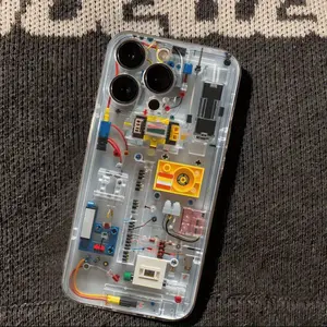 A Transparent Phone Case That Highlights the Internal Mechanical Components of the Phone, Suitable for iPhone 17 Air/16 Plus/15 Pro Max/14 Pro/13/12/11/XS Max/X Phone Case, Ideal for Holiday Gifts to Family, Friends, Lovers, and Girlfriends TMZB112