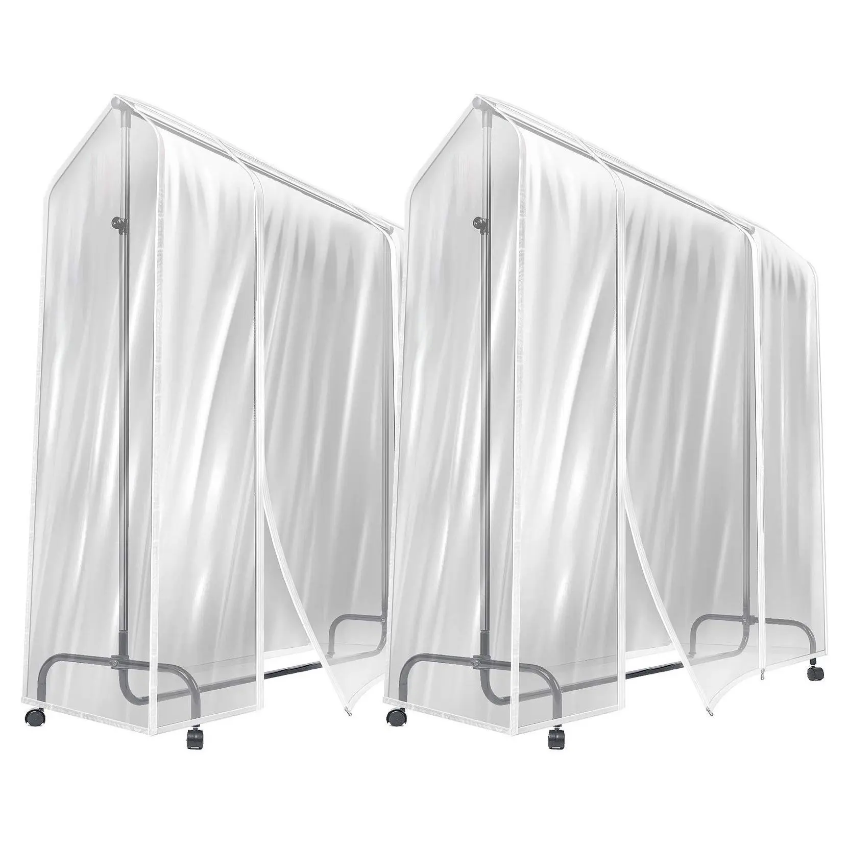 Sorbus 2 Pack 6 ft Clear Garment Rack Cover