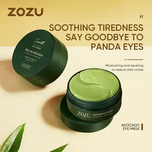 60 Pads ZOZU Avocado Eye Mask - Fast Relief for Dark Circles, Eye Bags & Fine Lines - Hydrating Hydrogel Patches for Dry, Tired Eyes - Value Pack for Daily Use