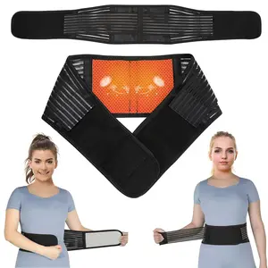 Sports & Outdoors Back Support with Magnet, Tourmaline Magnetic Back Braces for Lower Back Pain Relief, Self Heating & Soothing Waist Band, Lumbar Support Belt for Herniated Disc/Sciatica(Small)