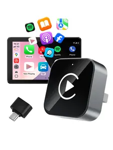 [2026 Upgraded Version] Wireless CarPlay adapter instantly connects to a portable in-car display. Wireless Android Auto and CarPlay 2-in-1 for seamless smart navigation and entertainment. Wireless Carplay Dongle