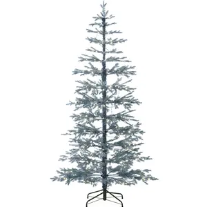 Best Choice Products Pre-Lit Sparse Christmas Tree w/ 2-in-1 LED Lights, Cordless Connection, Metal Stand