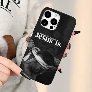 Liquid Large Hole Jesus Faith Pattern Protective Shockproof Phone Case Cover for iPhone 15 15 Plus 15 Pro 15 Pro Max 11-16 Promax Gift for Family/girlfriend