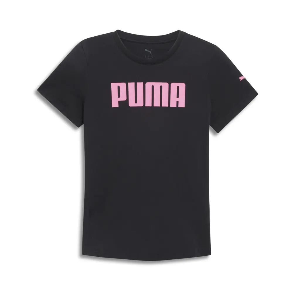 PUMA Womens Fill Crew Neck Short Sleeve Casual Tops Casual - Black