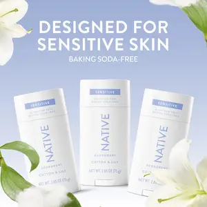 NATIVE Sensitive Deodorant Stick 3-Pack – Baking Soda Free, Aluminum‑Free NATIVE Sensitive Deodorant Stick 3-Pack – Baking Soda Free, Aluminum‑Free