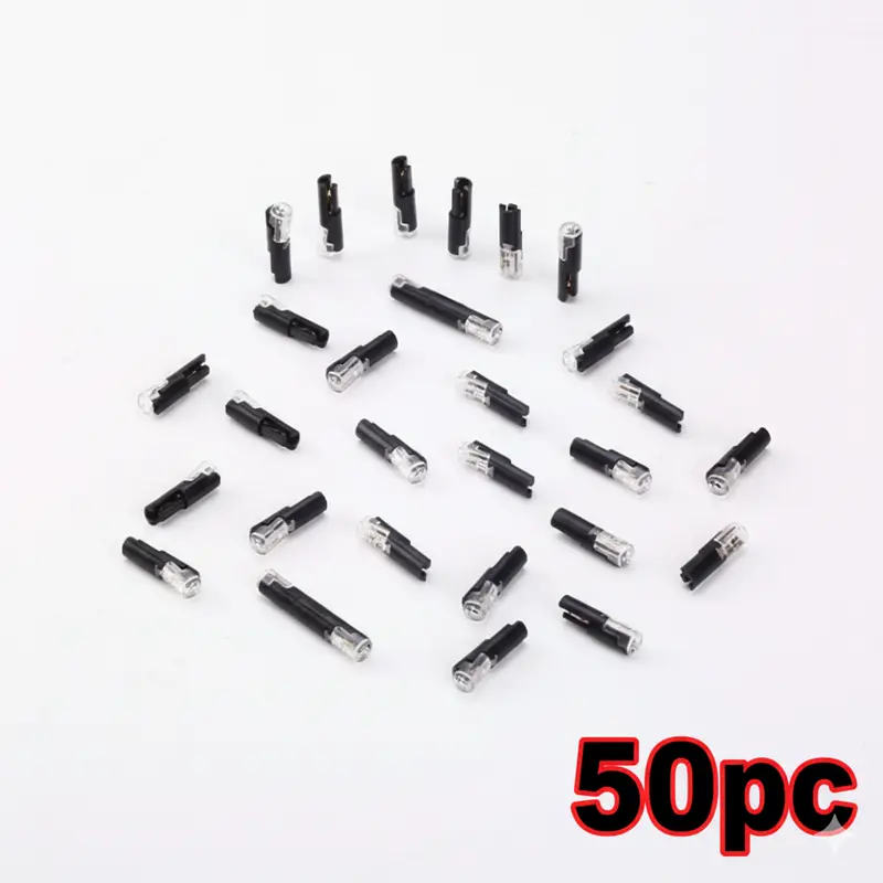 Brightfour 50PC Quick Disconnect Wire Connectors Pluggable Low Voltage for 20-22 AWG 1 Conductor Electrical Projects