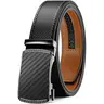 XMWUS Men's Leather Ratchet Belt with Automatic Buckle, Adjustable No-Hole Dress Belt for Men, Casual Business Belt, Men's Fashion Accessories, Birthday Gift for Him,techvibes