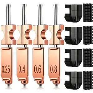 Fumete All-Metal Nozzle Kit  with Silicone Covers Nozzle Brushes Compatible with 3D Printer