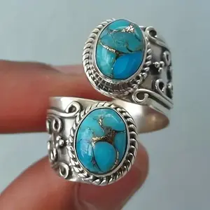 2022 Newest Design Adjust Vintage Western Adjust Turquoise Rings