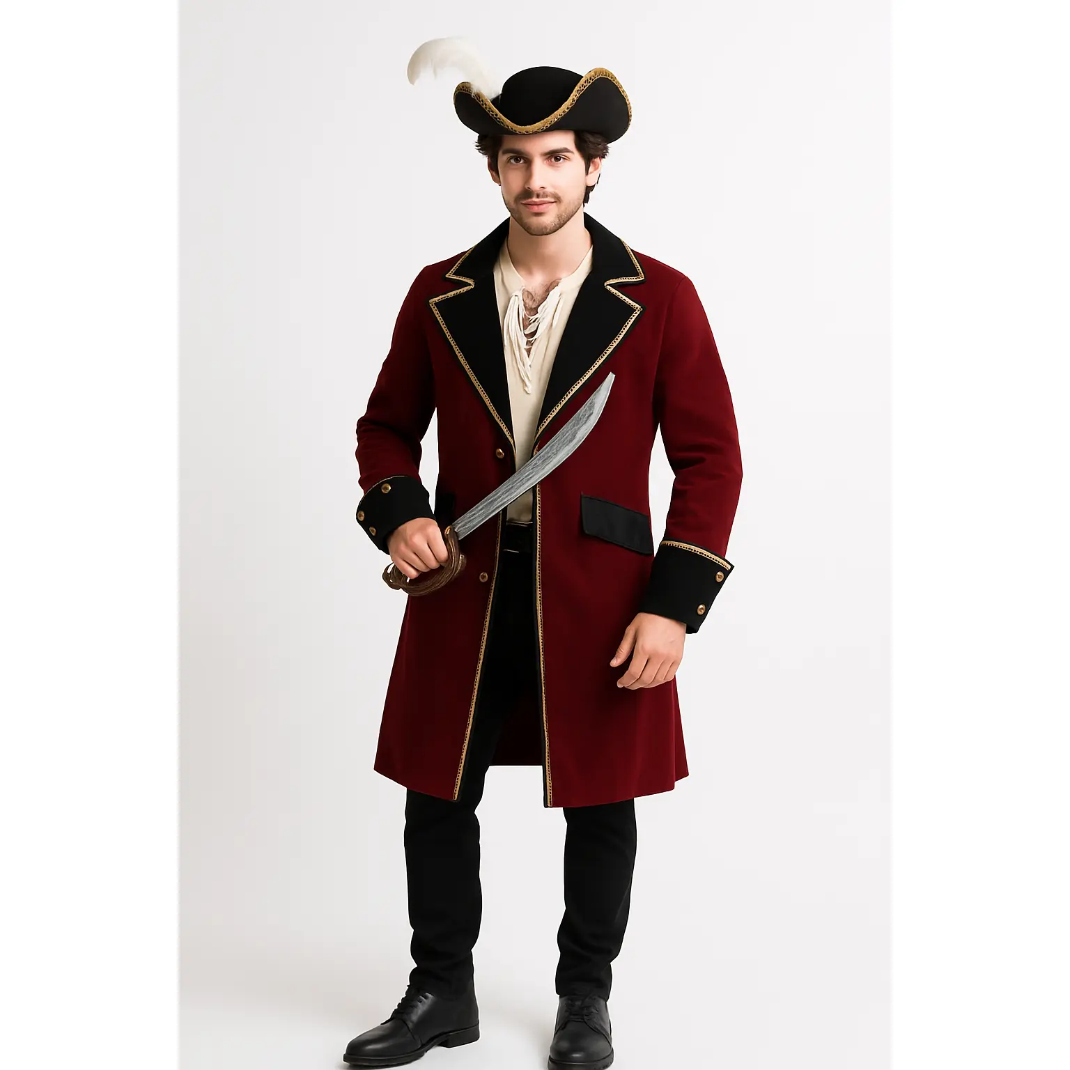 Men's Pirate Captain Costume Jacket