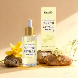 Vegan Vanilla Creamy Body Oil Blend, Moisturizing & Nourishing Skin Care, Lightweight Formula for Soft Radiant Complexion, Daily Use Essential