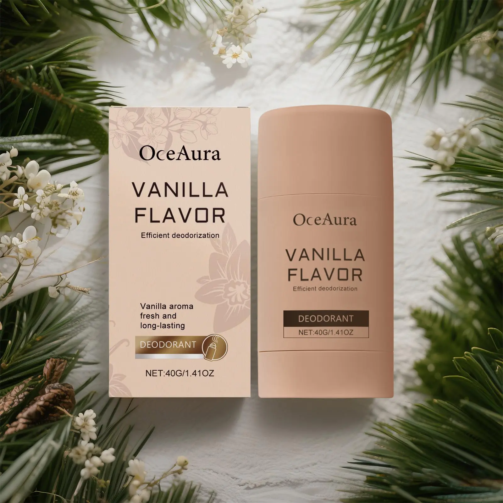 Oceaura Vanilla Body Deodorant Stick, Summer Effective Sweat Odor Removal, Odor Control, Neutralizes Aroma, Full-Body Freshness, Refreshing Scent