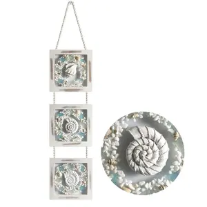 Coastal Wall Decor 3d Seashell Starfish Conch Wall Hanging Beach Nautical Ocean Theme Bathroom Home Decorations Summer Sea Shell Art