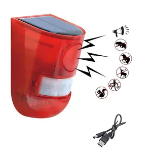 (1pc) 129dB Solar Powered Sound Alarm Motion Sensor with 6 LED Flash Modes, IP55 High Quality - Outdoor Security Speaker for Home, Villa, Farm, Chicken Coop, Solar Powered Outdoor Security Camera