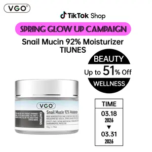 VGO Snail Mucin 92% Moisturizer Daily Face Gel Cream for Dry & Sensitive Skin, 50g / 1.76oz Cleanser Moisturizing Skincare-B