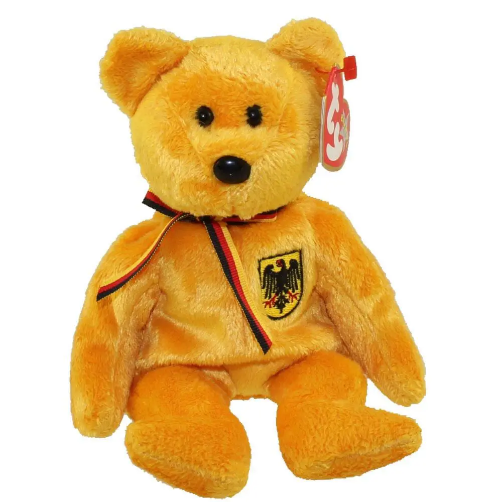 TY Beanie Baby - Prinz Von Gold the Bear (Germany Exclusive) (8.5 inch) (2001) MWMTs
