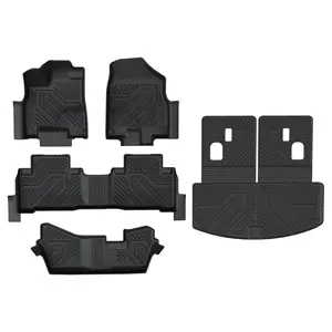 Lasfit Car Floor Mats, Seatback & Cargo Mat Vehicle Car Interior Accessory - Fit for 2014-2020 Acura MDX, 7-Seater & Gasoline Only Models