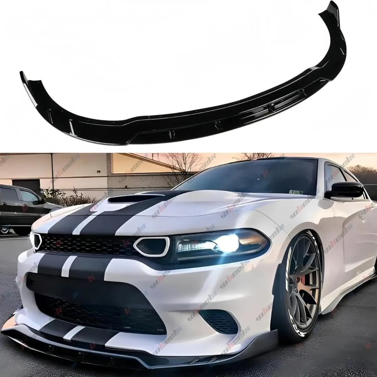 2015-2023 – Dodge Charger GT/R/T Models – 4PCS Front Bumper Lip Splitter Body Protection Kit , Daytona, Scat Pack, SRT (Excludes Widebody Models) - Adds Aggressive Look,car accessories
