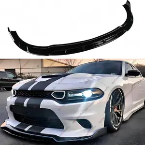 For 2015-2023 Dodge Charger GT, R/T, Daytona, Scat Pack, SRT (NOT for Widebody Models) 4PCS Front Bumper Lip Splitter, Body Protection Kit#DodgeCharger#FrontLipSplitter#BodyProtectionKit#ChargerScatPack#ChargerSRT