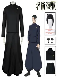 Gojo Satoru Cosplay Costume Uniform Polyester for Men Jujutsu Kaisen Cosplay Outfit And Sunglasses Geto Suguru Cosplay Uniform Suit