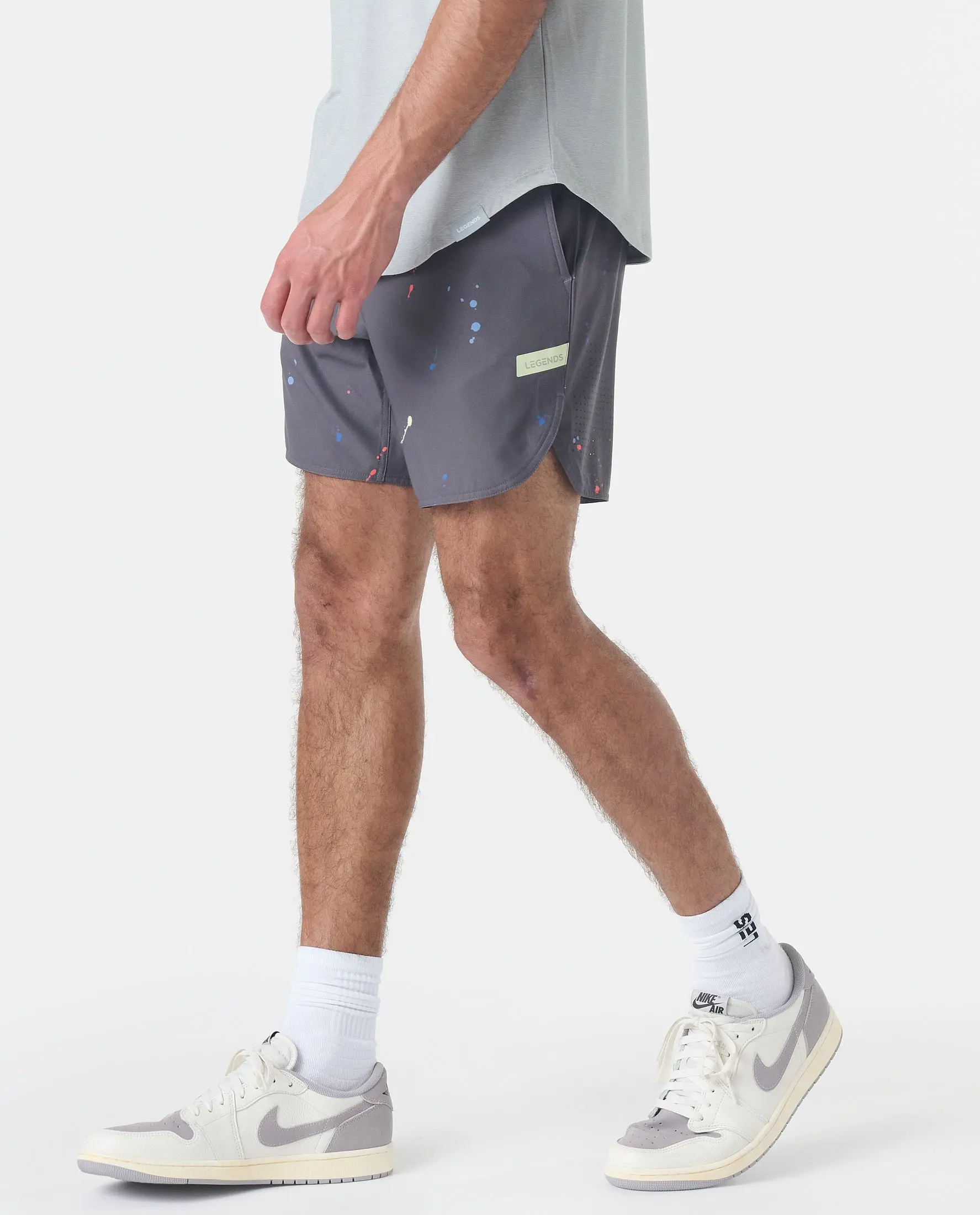 Luka Short Charcoal Space Drip, Large 7" (Linerless)