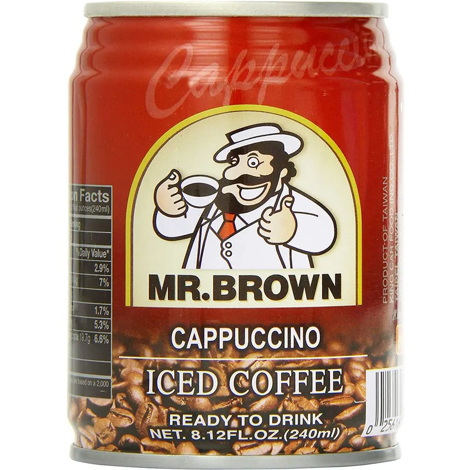 Mr. Brown Creamy Iced Coffee Blend Variety Pack, 8.12 fl oz - Real Coffee with Milk Powder, Macadamia Nut, Cappuccino-Style, Vanilla Flavors Beverages