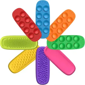 8-Pack Sensory Fidget Toys For Kids Textured Silicone Suction Toys Sensory Grippie Set for Calming Anxiety Relief Tool for Home Classroom Ideal Christmas Stocking Stuffers Gift