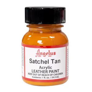 Angelus Satchel Tan Acrylic Leather Paint, Shoe Paint, Custom Shoes, Restore Sneakers, Leather Craft Supplies