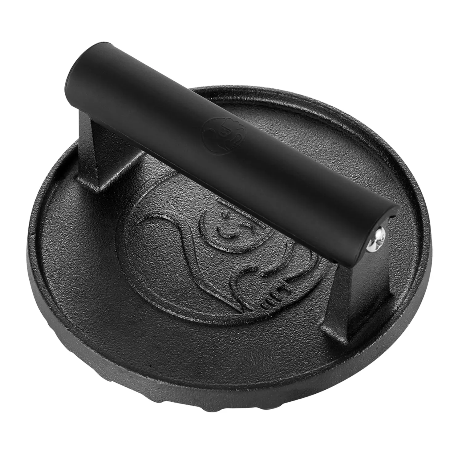 Gourmet Easy Smash Burger Press for Griddle, Heavy Duty Hamburger Press w/Heat Resistant Handle, Cast Iron Grill & Bacon Press, Burger Smasher