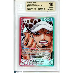 2022 One Piece OP01-Romance Dawn Trafalgar Law Alt Art PRE-ERRATA ALPHA BGS 10