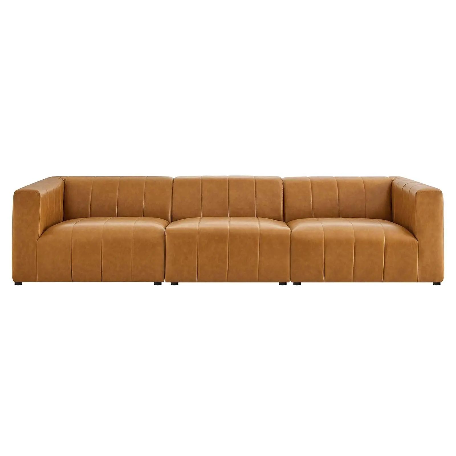 Modway Bartlett Vegan Leather 3-Piece Sofa