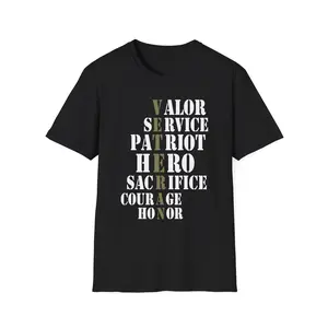Valor Service Patriot Hero Sacrifice Courage Honor T Shirt