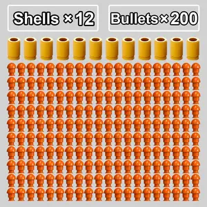 200 darts DIY Soft Bullet Gun 16 Piece Building Block Kit, Continuous Firing, Blowback Action, Safe Foam Darts tools and gadgets for him Birthday Christmas Halloween Easter 4th of July Valentine’s Day Back to School Watergun Rubber gel blaster water gun